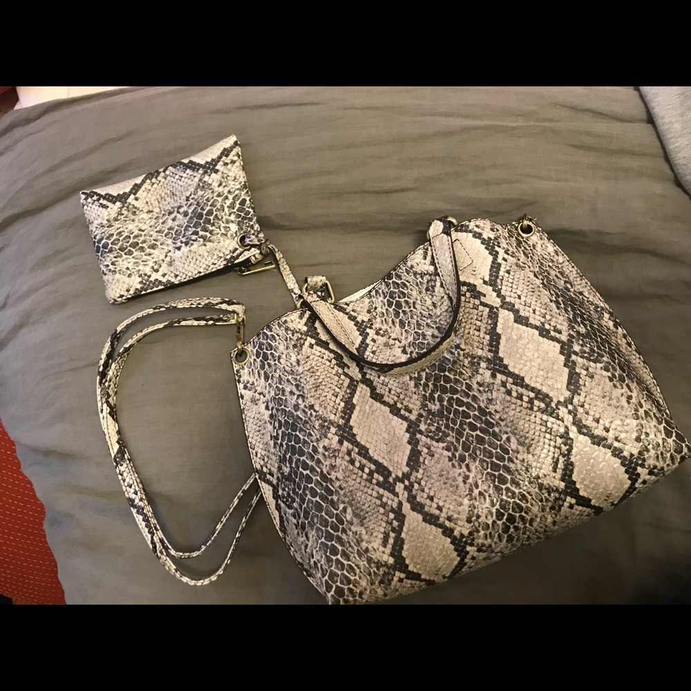 Free People snake print bag